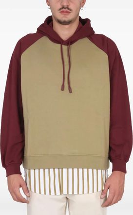 Sunnei raglan-sleeve hoodie - men - Cotton - M - Neutrals