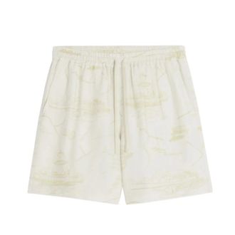 Maison Kitsun&eacute; Casual Shorts, male, Beige, Size: L Lightweight Shorts