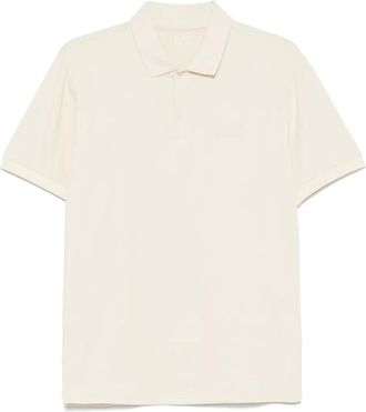 Emporio Armani raised-logo polo shirt - men - Elastane/Cotton - S - Neutrals