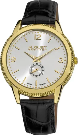 August Steiner Mens Leather Watch