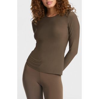 Commando Butter Crewneck Long Sleeve Top in Cadet at Nordstrom, Size X-Small
