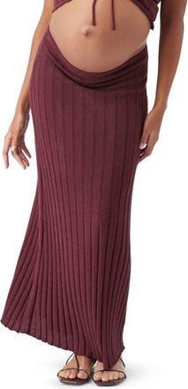Ripe Charli Rib Knit Skirt in Maroon at Nordstrom, Size X-Small Au