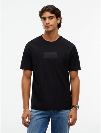 Tommy Hilfiger Mens Embroidered Flag Logo T-Shirt - Black - XL