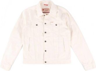 Iron And Resin Mens 1St Gen Bull Denim Rambler Jacket In Antique White
