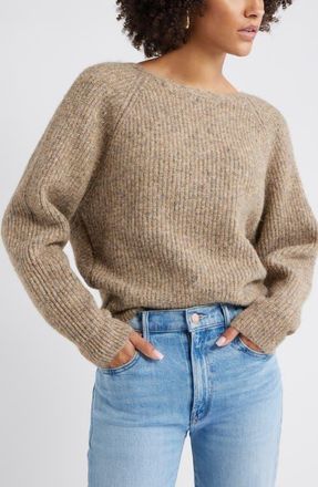 Open Edit Twist Reversible Sweater in Oatmeal at Nordstrom, Size Xx-Small