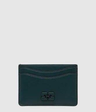 Ganni Porte Carte Bou Dark Green