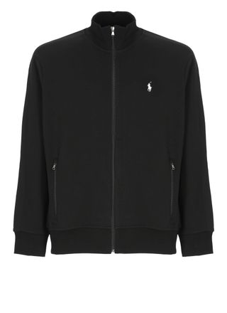 Polo Ralph Lauren Black High Collar Zip Pocket Sweatshirt
