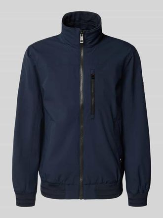 Tom Tailor Comfort Fit Blouson mit geripptem Rumpfabschluss in Marine, Gr&ouml;&szlig;e XXXL