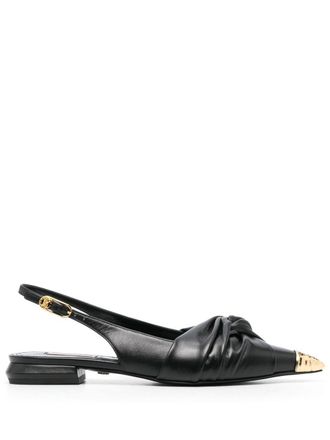 Roberto Cavalli Pettegole singback ballerinas - women - Goat Skin/Bos Taurus/Sheepskin - 38 - Black