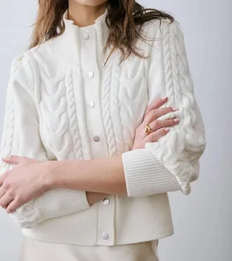 M&eacute;lissa Nepton Jaycee Sweater Jacket In Ivory