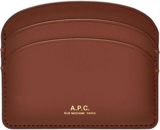 A.P.C. Titular de la tarjeta Demi Lune A.P.C. Cuero de avellana
