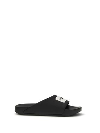 Givenchy Rubber Logo Slide Sandal - Black