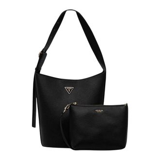 Guess Tassen, Dames, Zwart, ONE Size, Leer, Meridian Hobo Tas
