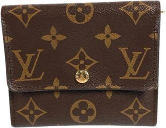 Louis Vuitton Pre-owned Canvas Portemonnee - unisex - Vintage Accessoires - Bruin - ONE Size - Vintage