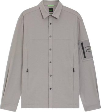 HUGO BOSS Relaxed-Fit Overshirt In Waffle Fabric, Size XX-Large