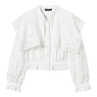 Twinset Blouses, female, White, Size: M White Shirt with Style 00282