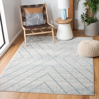 Safavieh Adirondack Machine Made Area Rug, Light Grey / Light Blue Contemporary Style Easy Care