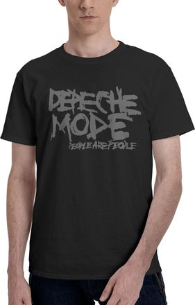 Generic Mens Mode Music De&PE&Che Band Cotton T-Shirts Classic Crewneck Short Sleeves Simple&Versatile Daily Commute Essential Black L