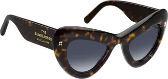 Marc Jacobs Womens 798saiocry Cat-Eye Sunglasses Brown Acetate