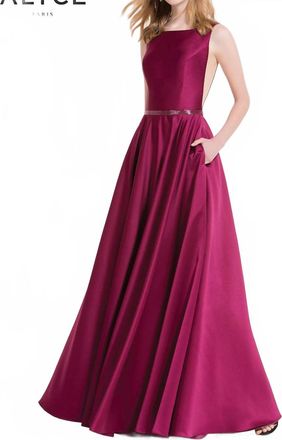 Alyce Paris Womens Prom Dress In Black Cherry