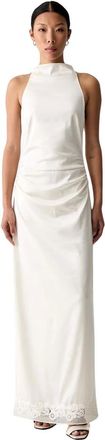 Rotate Rotate Birger Christensen, Dames, Jurken, Beige, Maat: XS Leer