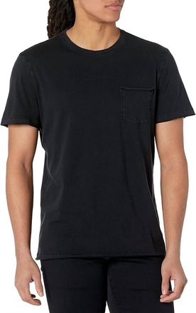 Paige Cutler Short Sleeve Crew Neck Tee Shirt In Vintage Deep Onyx