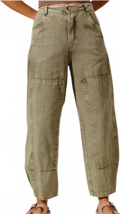 So Me Mineral Washed Mid Rise Jeans In Light Olive
