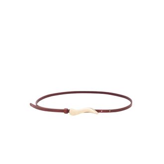 Alysi Belts, female, Brown, Size: M Thin Leather Belt