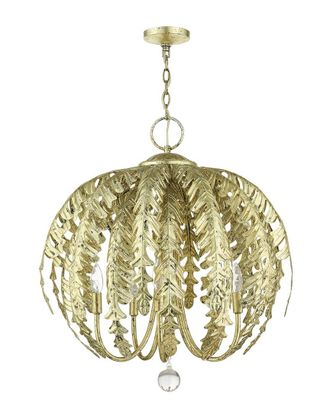 Livex Lighting Acanthus Gold 5 Light Chandelier