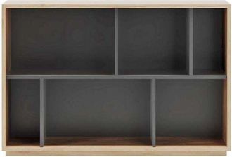 HERDASA Estanter&iacute;a 2 Alturas Modelo 547 Acabado Roble Claro/grafito. 80cm(alto), 119cm(ancho), 32cm(fondo)