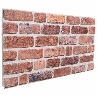 vidaXL Paneles De Pared 10 Pcs Rojo 100 X 50 Cm Espuma Eps Vidaxl