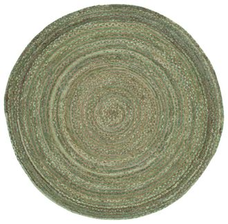 Safavieh Alfombra yute/algod&oacute;n verde/natural 122 x 122 cm