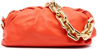 Bottega Veneta Borsa a spalla in pelle di vitello con catena 2012-2025 - Arancione