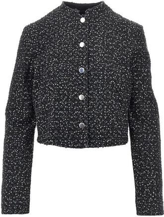Emporio Armani Sequinned denim short jacket Woman 40