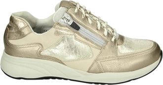 Durea Sportieve Lage Damesschoenen in Brons - Dames - Sneakers - Beige - 40 1/2 EU - Leer - Schoenen