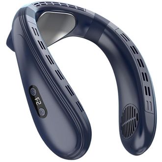 OEM Ventilador De Cuello Port&aacute;til Con Sistema De Refrigeraci&oacute;n Semiconductor Recargable Y Bater&iacute;a De 5200 Mah, Color Azul
