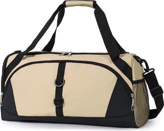 Generic Compatible For 55L Travel Duffel Bag Outdoor Buissness Hiking Bags Large Weekend Short Distance Handbag Schoolbag(Khaki)