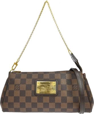 Louis Vuitton Eva Damier Brown Canvas Handbag (Pre-Owned)