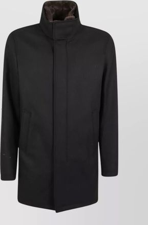 Herno virgin wool high collar lightweight jacket