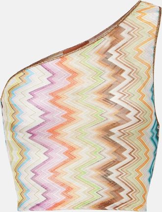 Missoni Zigzag one-shoulder crop top