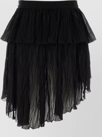 Blumarine asymmetric crepe mini skirt