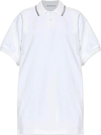 Alexander Wang Short Dresses, female, White, XS, Relaxed Mini Polo Dress