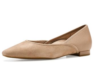 Vionic Gracia Womens Flat Shoes Desert Sand Suede : 7.5 M, Leather