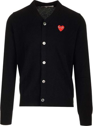 Comme Des Garçons Black Wool Cardigan