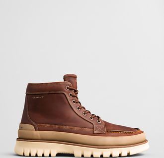 GANT Men Nebrada Mid Leather Boots (42) COGNAC