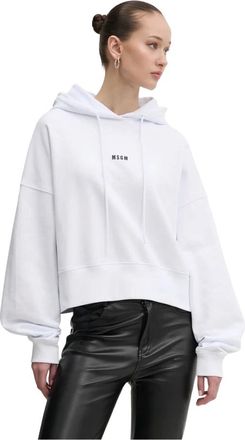 Msgm Msgm, Dames, Sweatshirts & Hoodies, Wit, Maat: XS