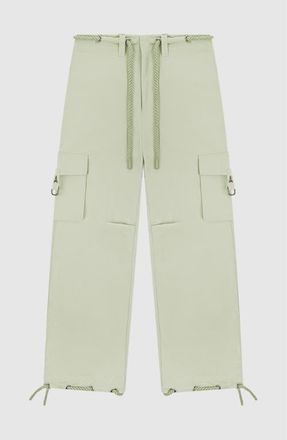 Mani&egrave;re De Voir Rosa Ripstop Parachute Cargo Pants in Sage at Nordstrom, Size 10