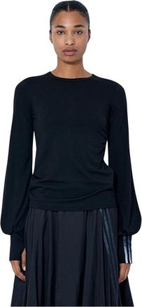 Yohji Yamamoto Tops - Dames - Longsleeves - Zwart - XS - Tops