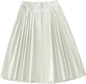 STUDIO NICHOLSON Agat Skirt - Dames - Midirokken - Wit - 2XS - Katoen - Rokken