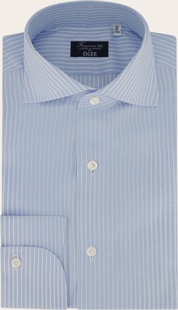 Finamore Gestreept Napoli royal oxford shirt
